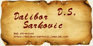 Dalibor Šarković vizit kartica